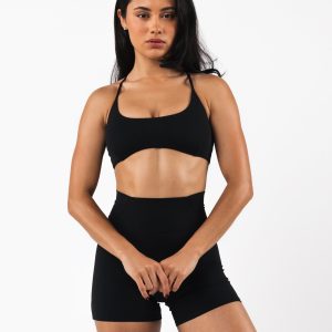Aura Strappy Bra - Onyx