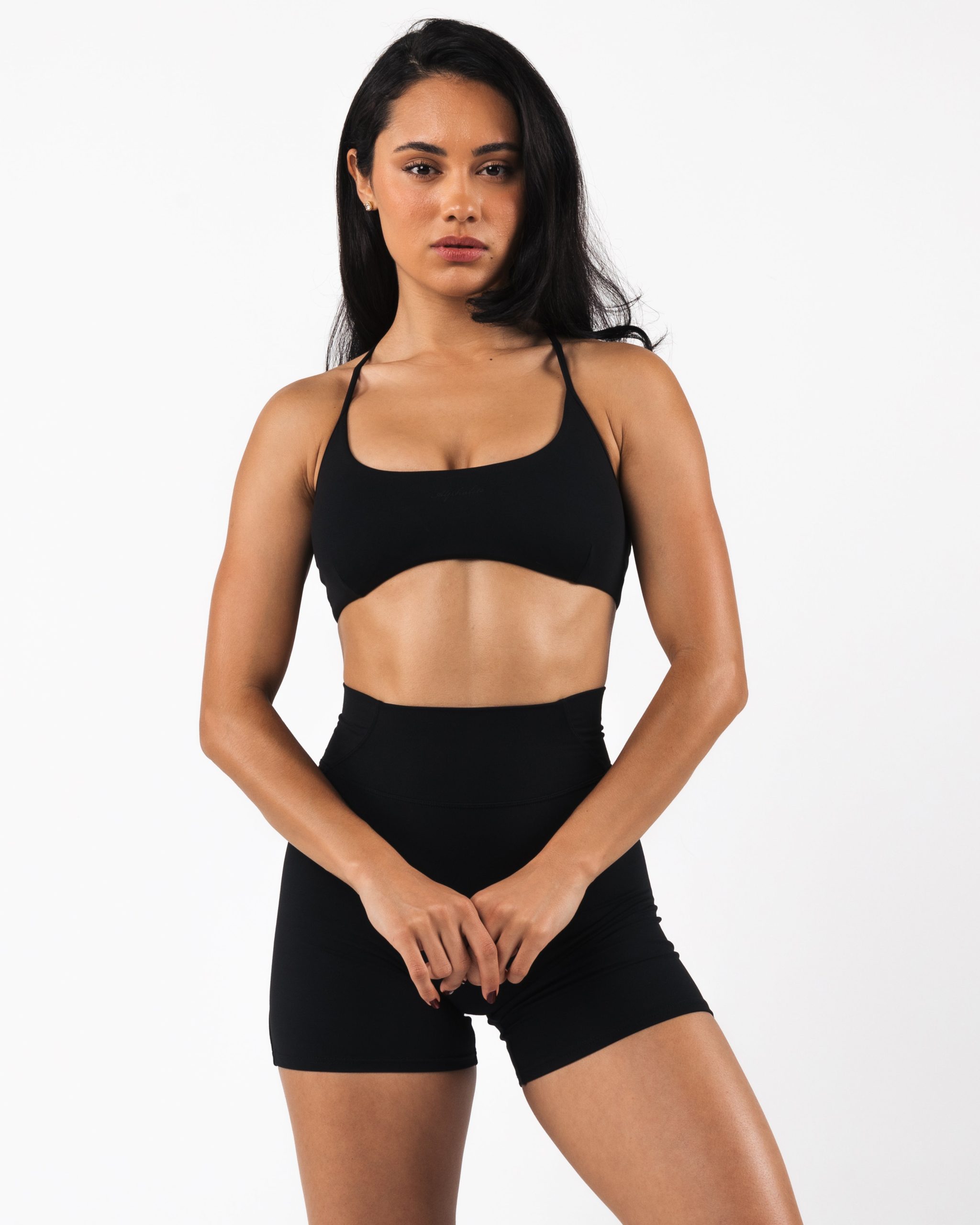 Aura Strappy Bra - Onyx