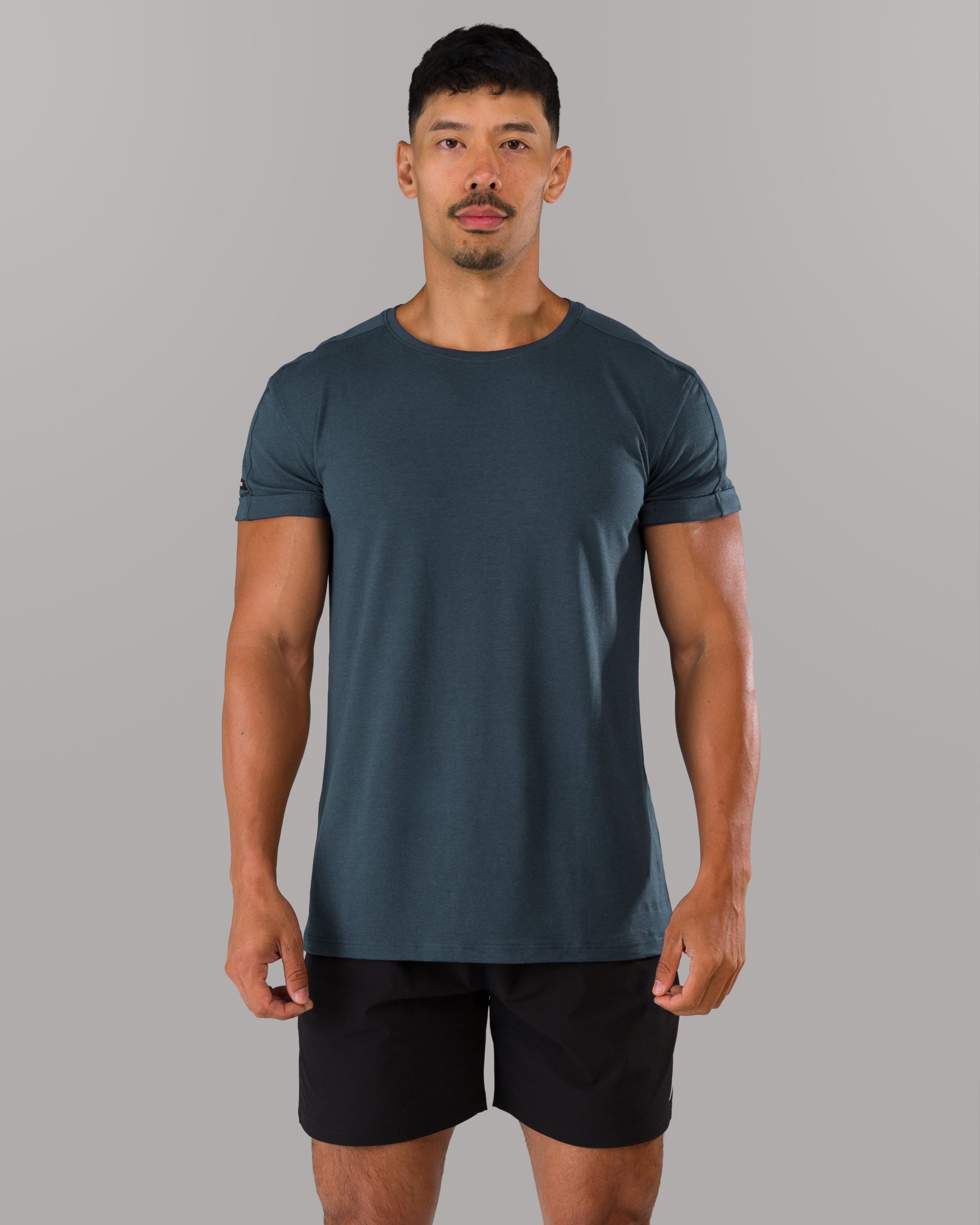 Rolled Muscle Tee - Navy